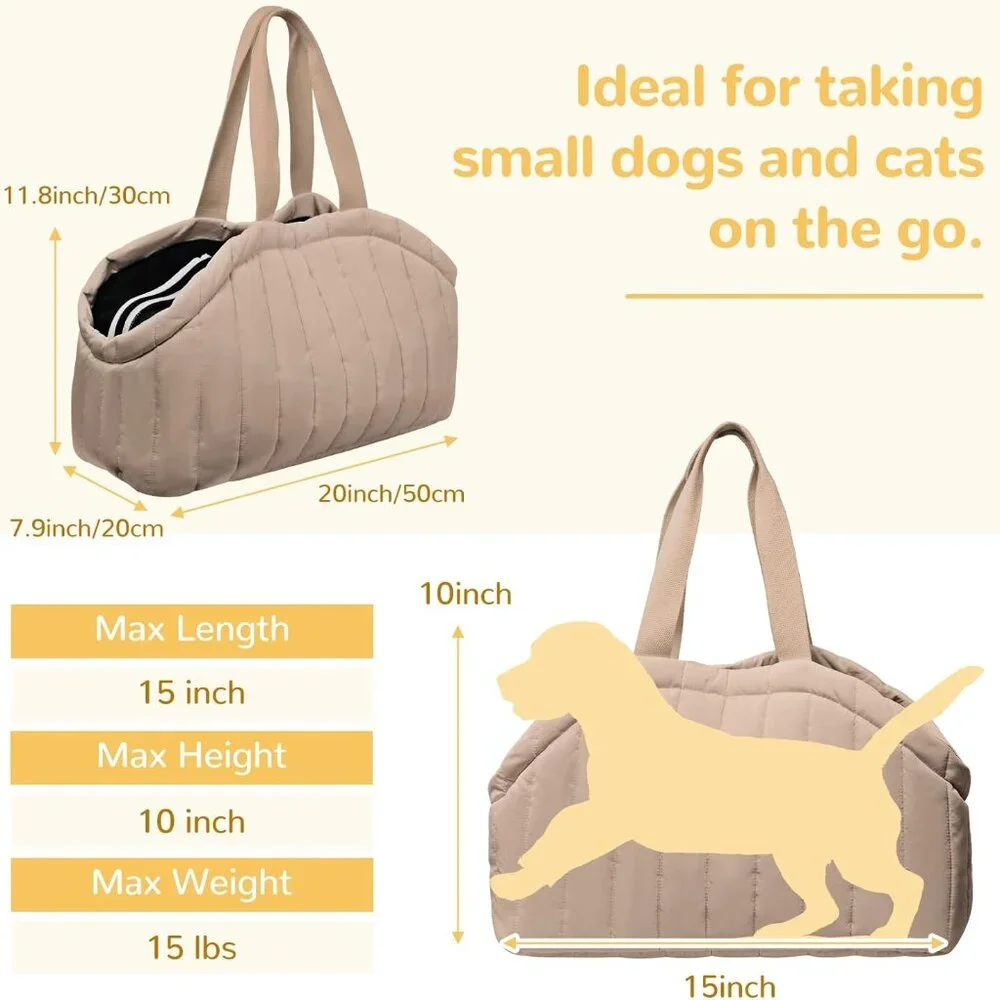 Tranquitas Dog Purse Carrier for Small Dogs Up to 15 Lbs - TWO COLORS AVAILABLE